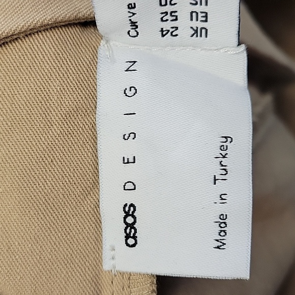 ASOS Zip Front Cargo/Utility Kahki Colored Skirt 100% Cotton Size 20 - Picture 7 of 9